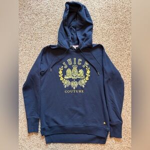 Women’s Juicy Couture Navy Hoodie with Gold Logo